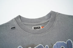 RoughPlay Rock Guitar Musician Graphic Distressed Short‑Sleeve Tee Vintage Rock Streetwear T‑Shirt