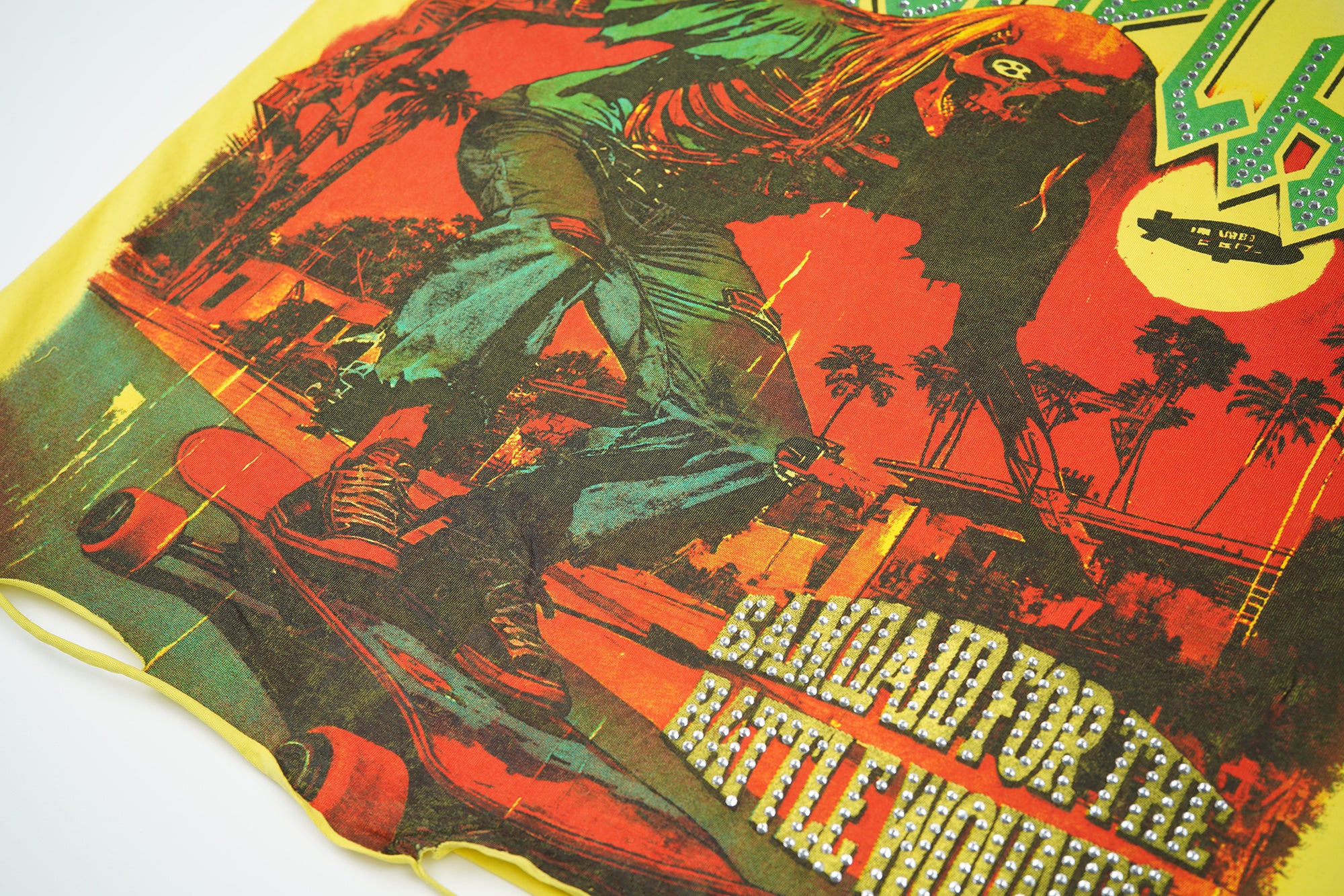 RoughPlay Skate Zombie Graphic Distressed Short‑Sleeve Tee Vintage Streetwear T‑Shirt