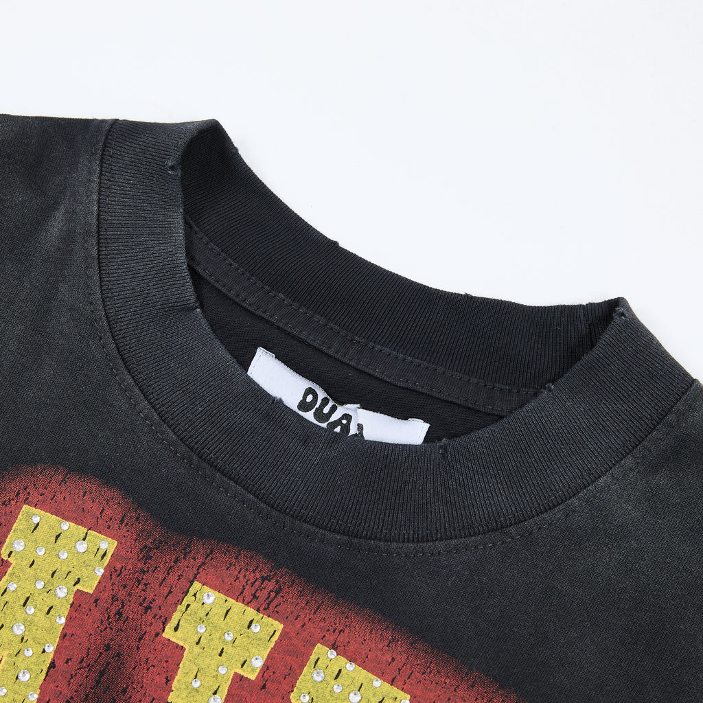 DUAA Wear Vintage Basketball Hoop Distressed Graphic T‑Shirt