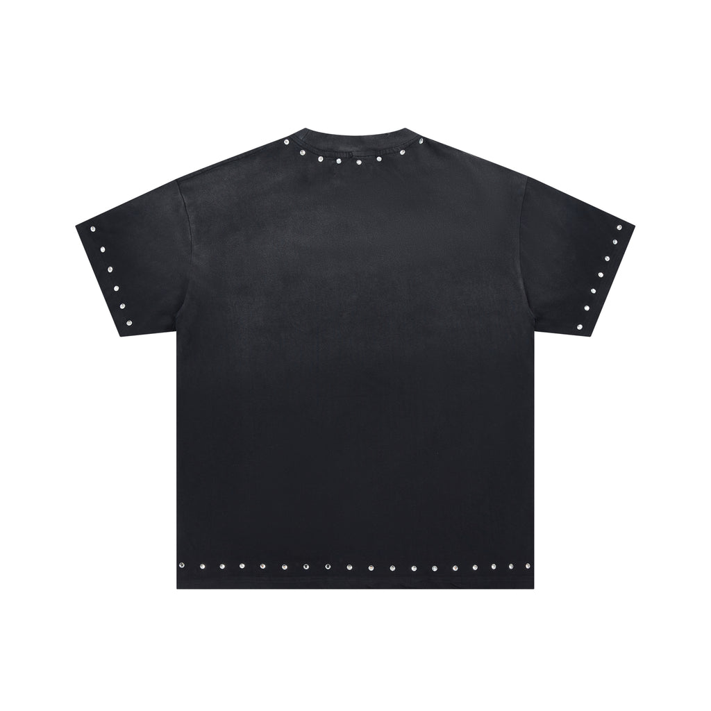 DUAA Malibu California Motorcycle Vintage Studded Graphic T‑Shirt
