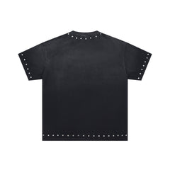 DUAA Malibu California Motorcycle Vintage Studded Graphic T‑Shirt