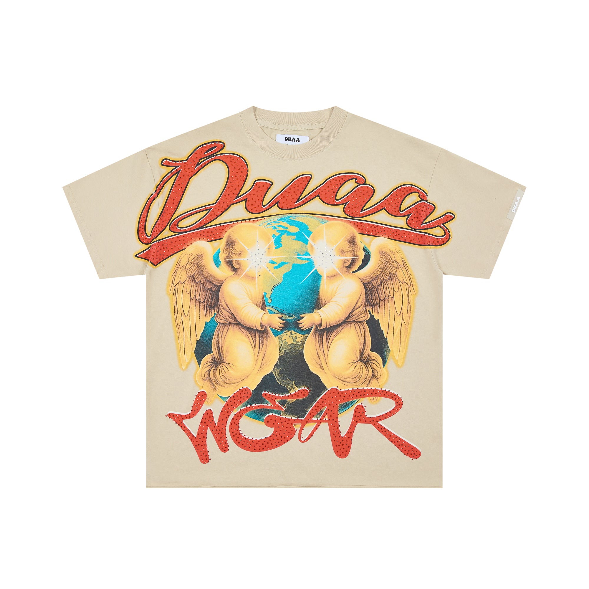 DUAA Wear Angel Earth Vintage Graphic Oversized T‑Shirt