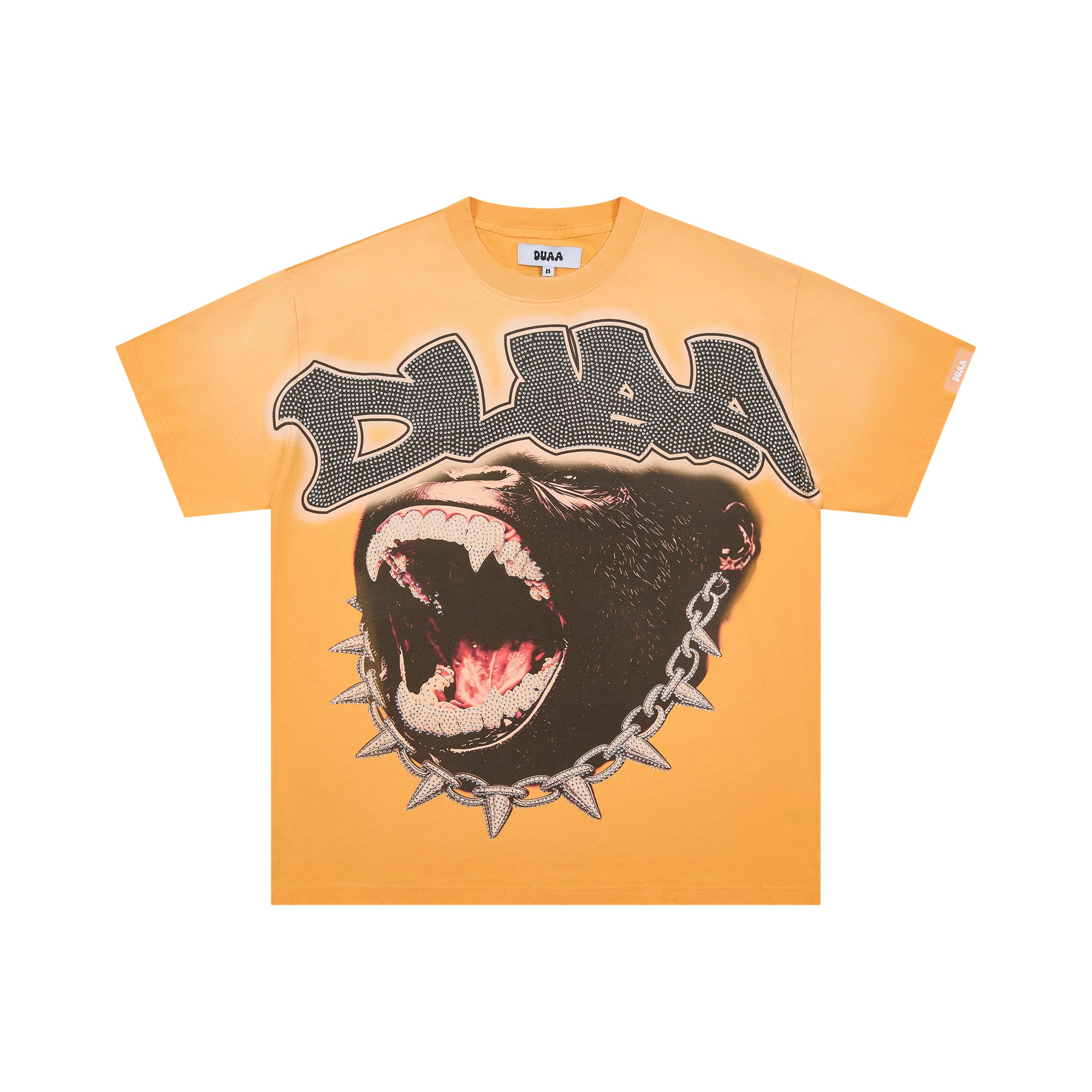DUAA Gorilla Spiked‑Chain Graphic Short Sleeve Tee