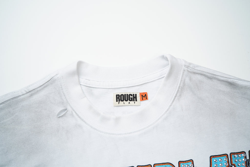 RoughPlay New York Statue Of Liberty Graphic Distressed Short‑Sleeve Tee Vintage Streetwear T‑Shirt