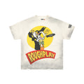 RoughPlay Cartoon Rabbit Graphic Distressed Tee
