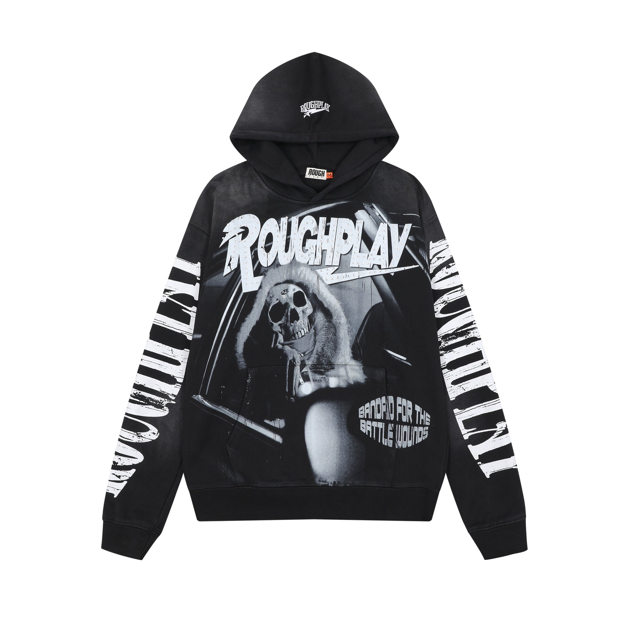 RoughPlay Skeleton Graphic Vintage Hoodie