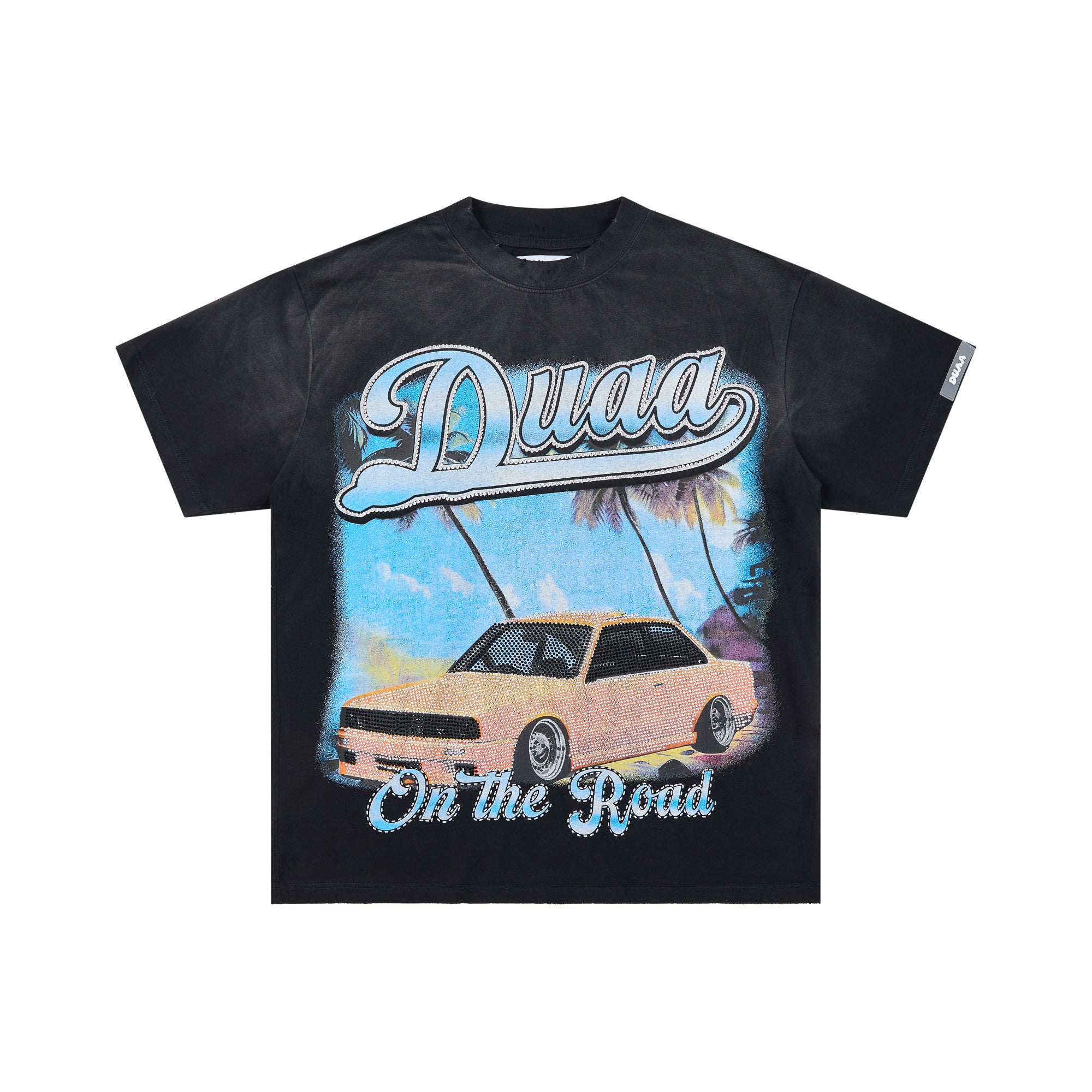 DUAA On The Road Vintage Car Graphic T‑Shirt