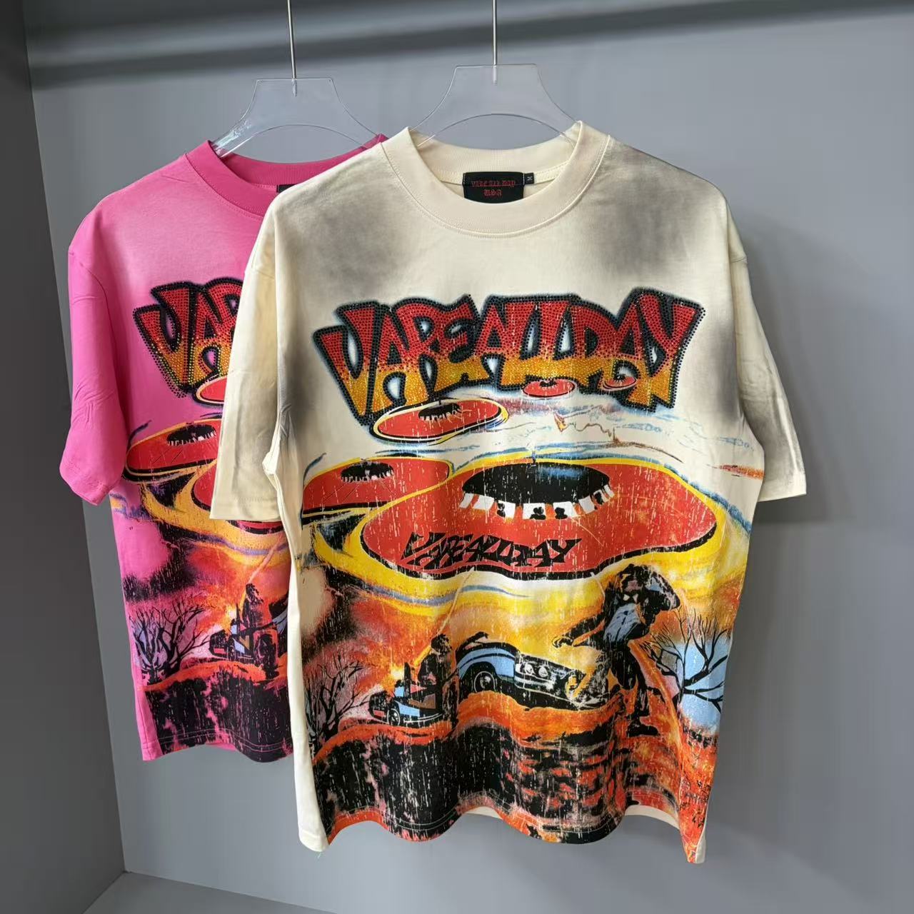Vare All Day UFO Western Desert Vintage Washed Cropped T‑Shirt