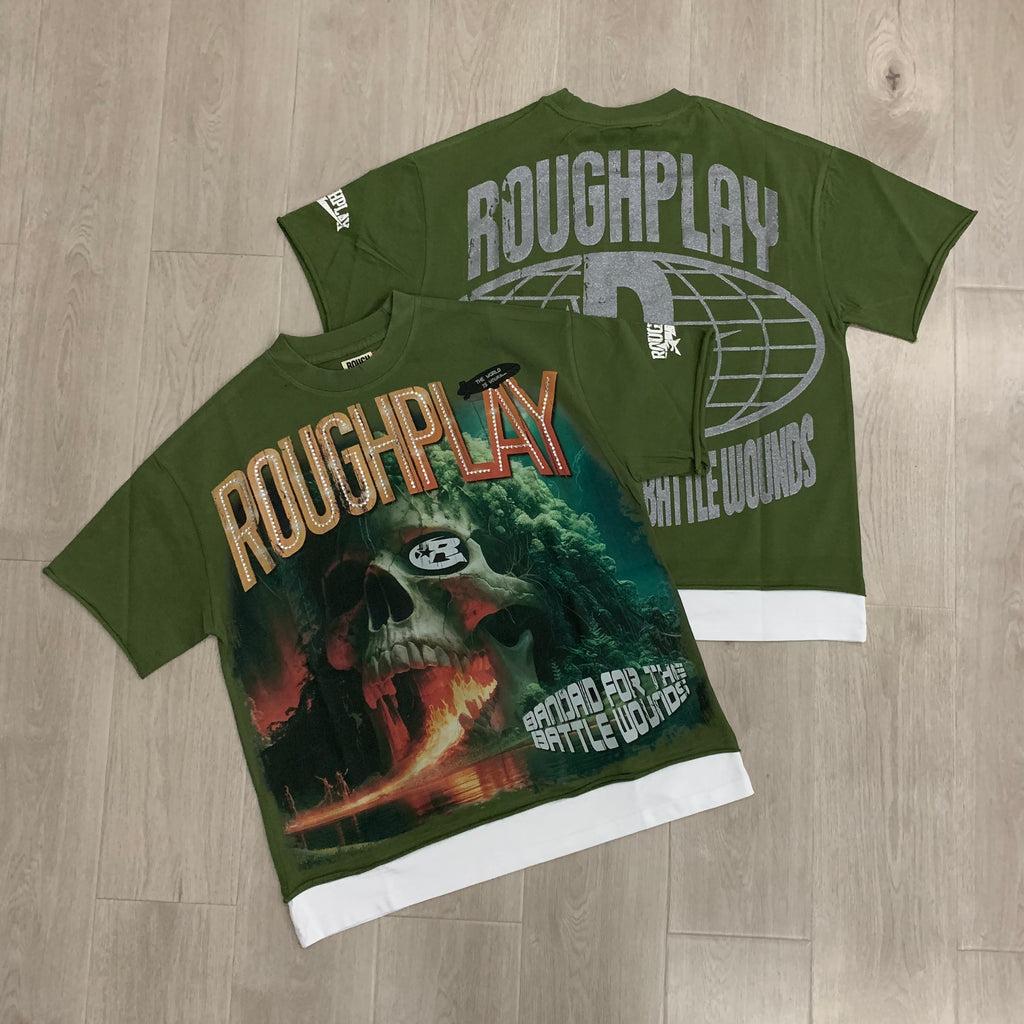 RoughPlay Skull Graphic Distressed Tee