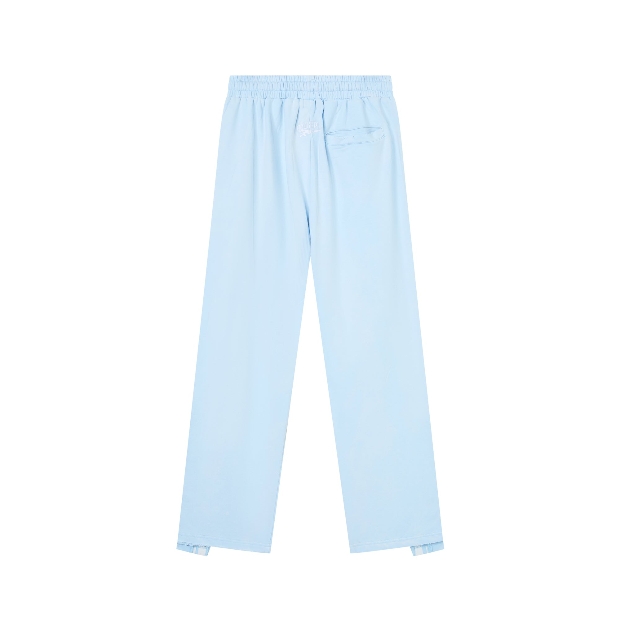 RoughPlay Light‑Blue Double‑Side White Stripe Straight Leg Sweatpants