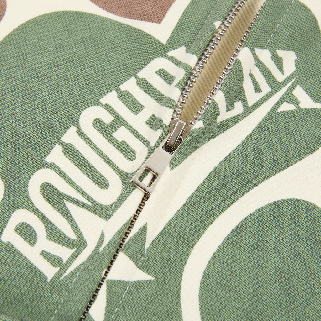RoughPlay Camo Print Zip‑Up Vintage Hoodie