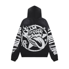RoughPlay Skeleton Graphic Vintage Hoodie