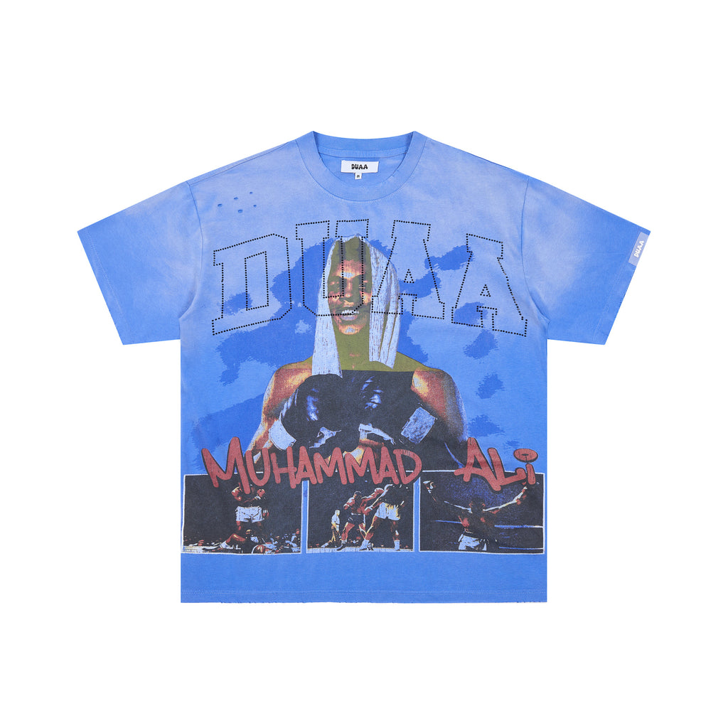 DUAA Muhammad Ali Boxing Vintage Graphic T‑Shirt
