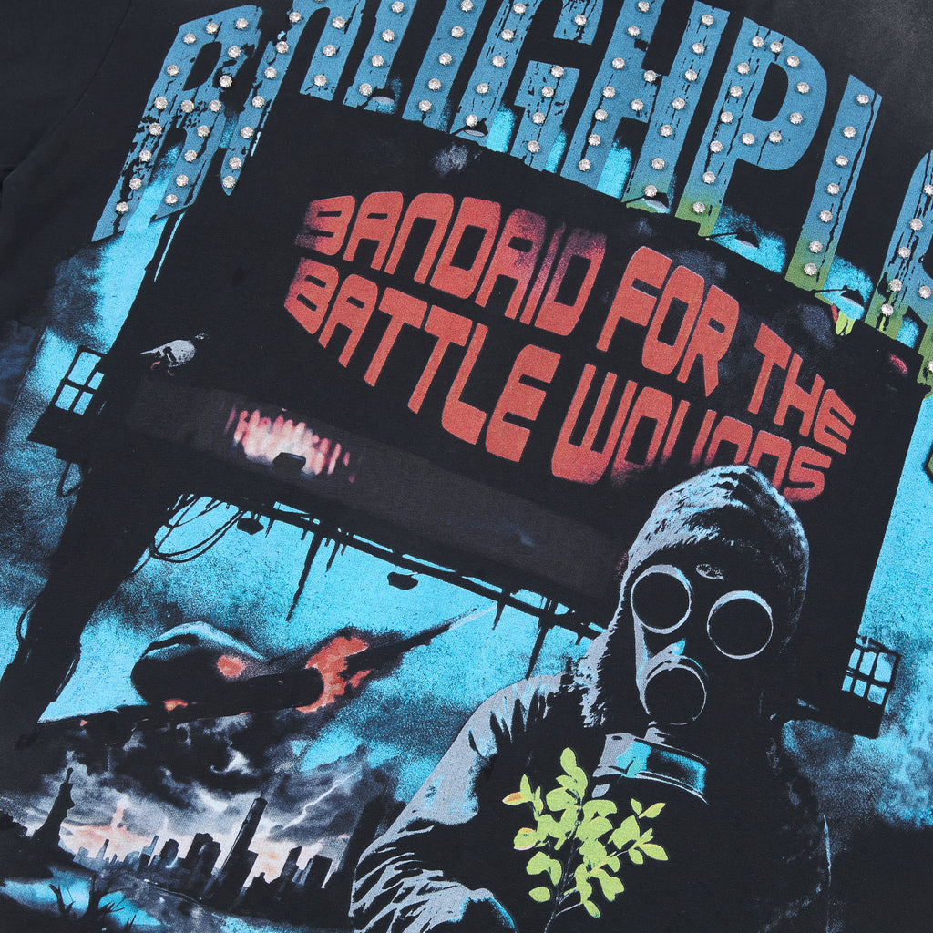 RoughPlay Gas Mask Figure Graphic Distressed Tee