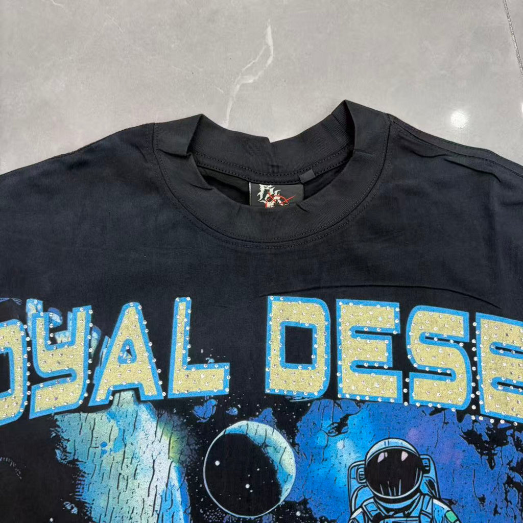 Royal Desert Astronaut Space Vintage Graphic T‑Shirt