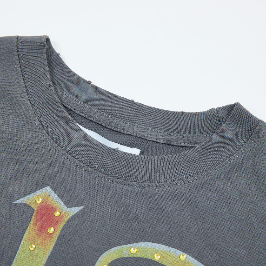 DUAA UFO Cowboy Vintage Graphic T‑Shirt