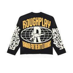 RoughPlay Psychedelic Skeleton Eyeball Distressed Long Sleeve Tee