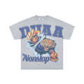 DUAA Nonstop Tiger Vintage Football Graphic Oversized T‑Shirt