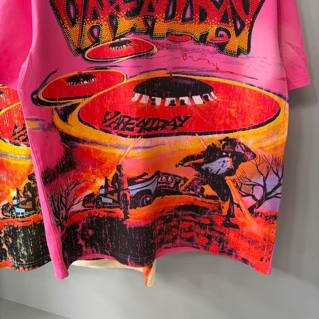 Vare All Day UFO Alien Western Desert Cropped T‑Shirt