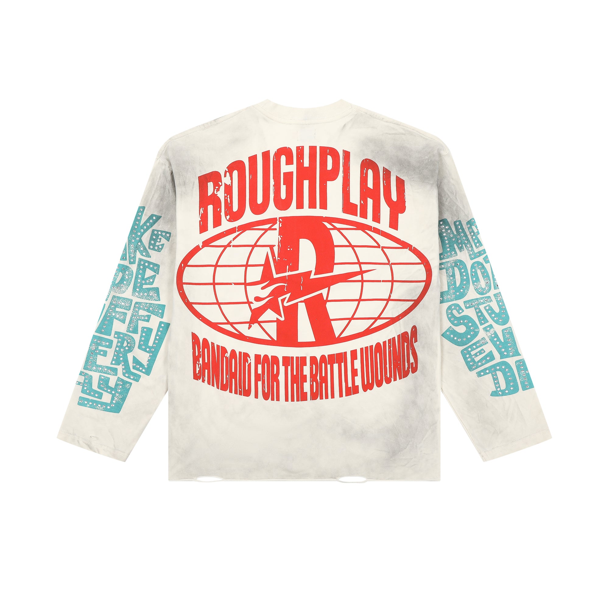 RoughPlay Desert UFO Vintage Graphic Distressed Long Sleeve Tee