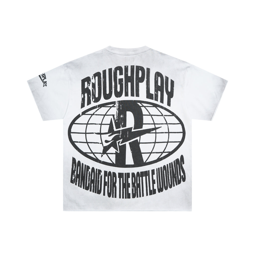 RoughPlay I Love Rough Skull Heart Graphic Distressed Short‑Sleeve Tee Vintage Streetwear T‑Shirt