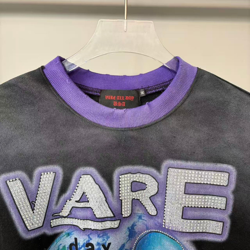 Vareallday Alien Sci‑Fi Cropped Ringer T‑Shirt