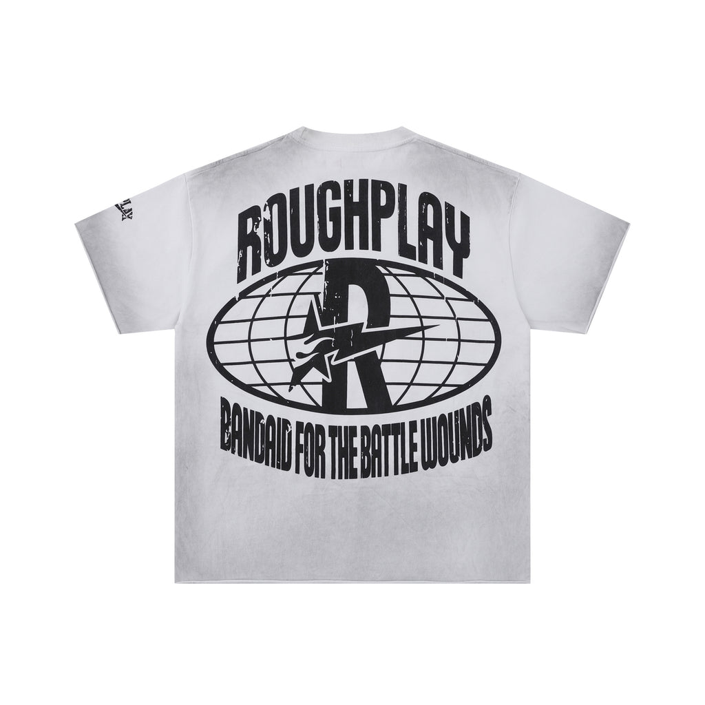 RoughPlay Skull Portrait Graphic Distressed Tee