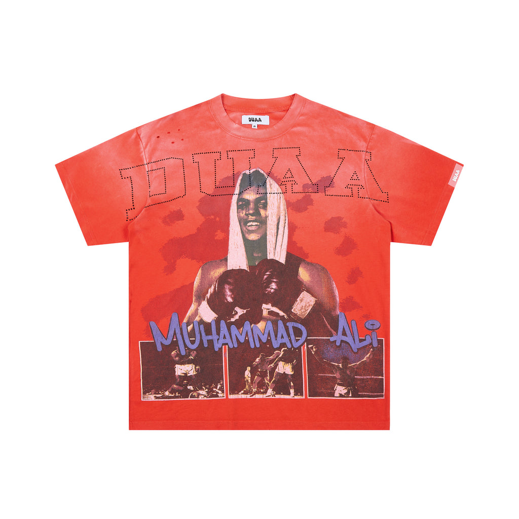 DUAA Muhammad Ali Boxing Vintage Portrait Graphic T‑Shirt