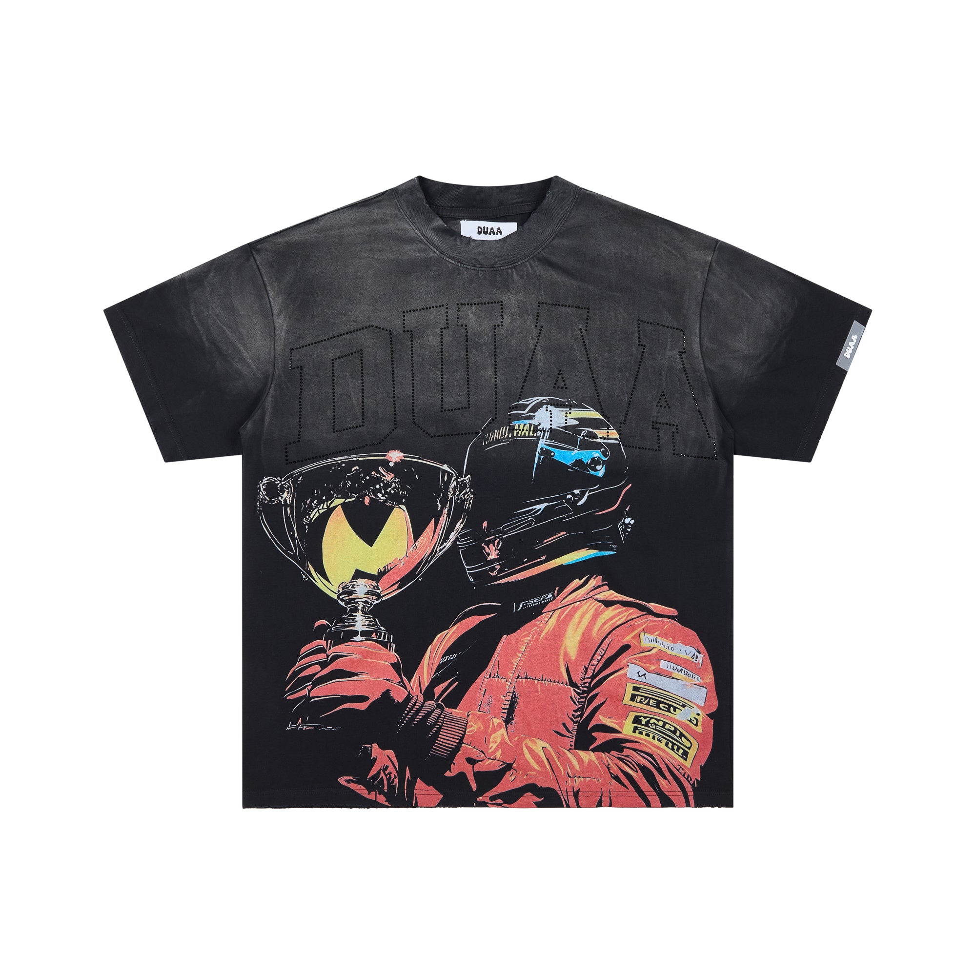 DUAA Racer Champion Trophy Vintage Graphic T‑Shirt