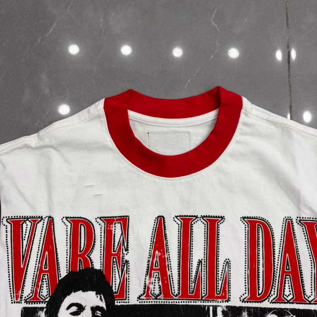 Vareallday Scarface Movie Collage Ringer T‑Shirt