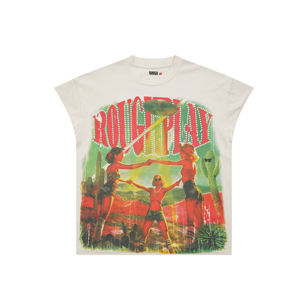 RoughPlay Desert Retro Figure Graphic Distressed Sleeveless Tee Vintage Streetwear Tank Top