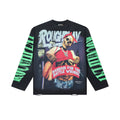 RoughPlay Skeleton Hip‑Hop Vintage Distressed Long Sleeve Tee