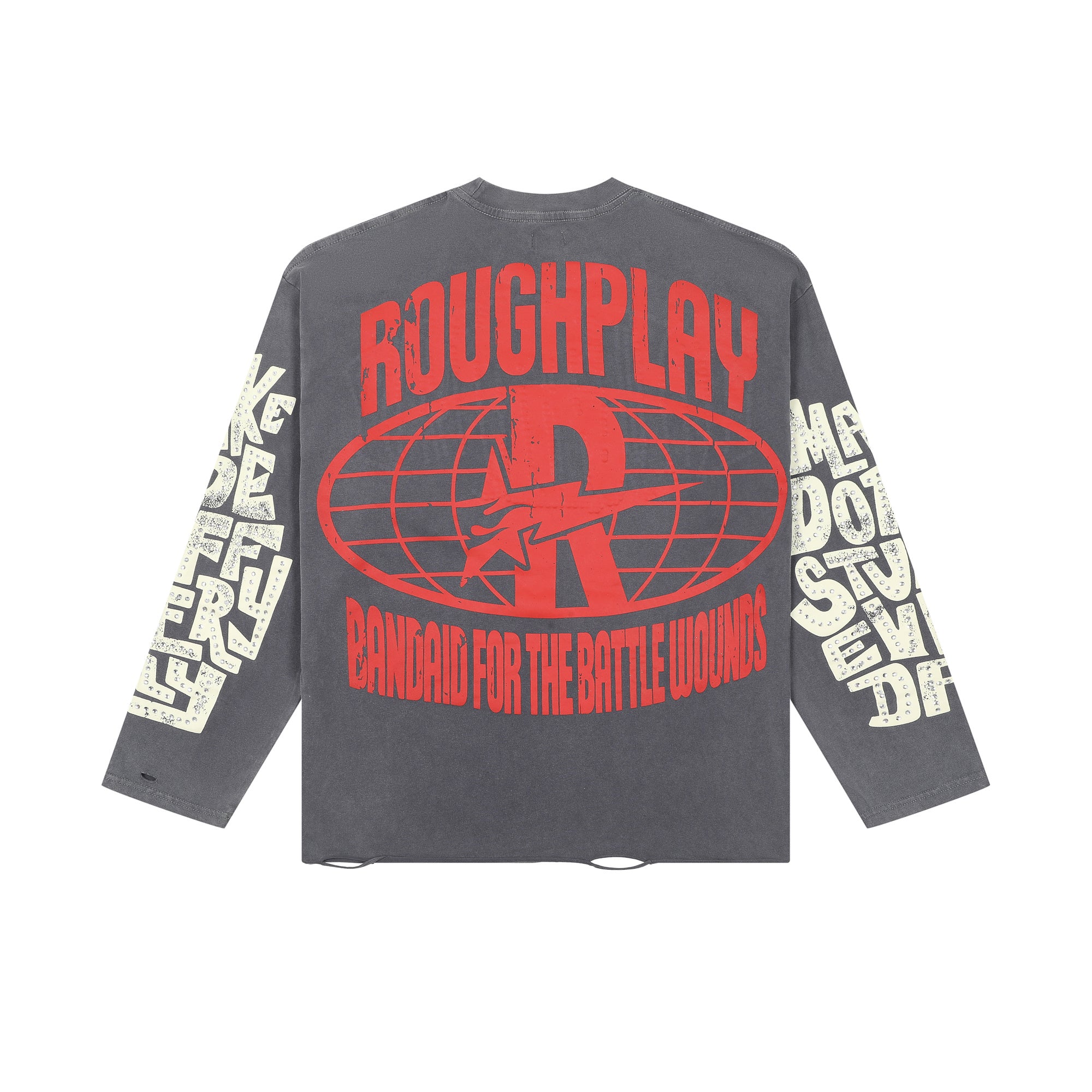 RoughPlay Desert UFO Retro Graphic Distressed Long Sleeve Tee