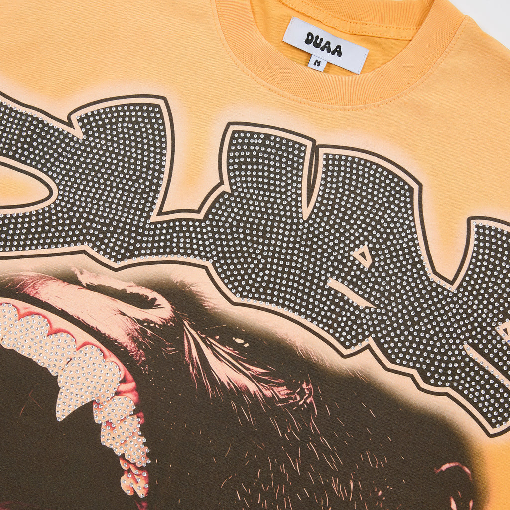 DUAA Gorilla Spiked‑Chain Graphic Short Sleeve Tee