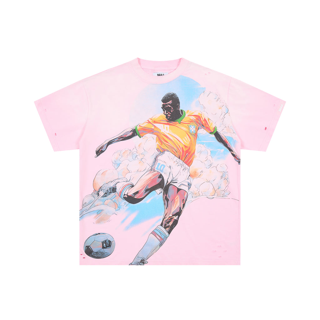 DUAA Vintage Football Player Distressed Graphic T‑Shirt