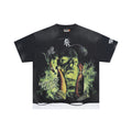 RoughPlay Money Monster Graphic Distressed Short‑Sleeve Tee Vintage Streetwear T‑Shirt
