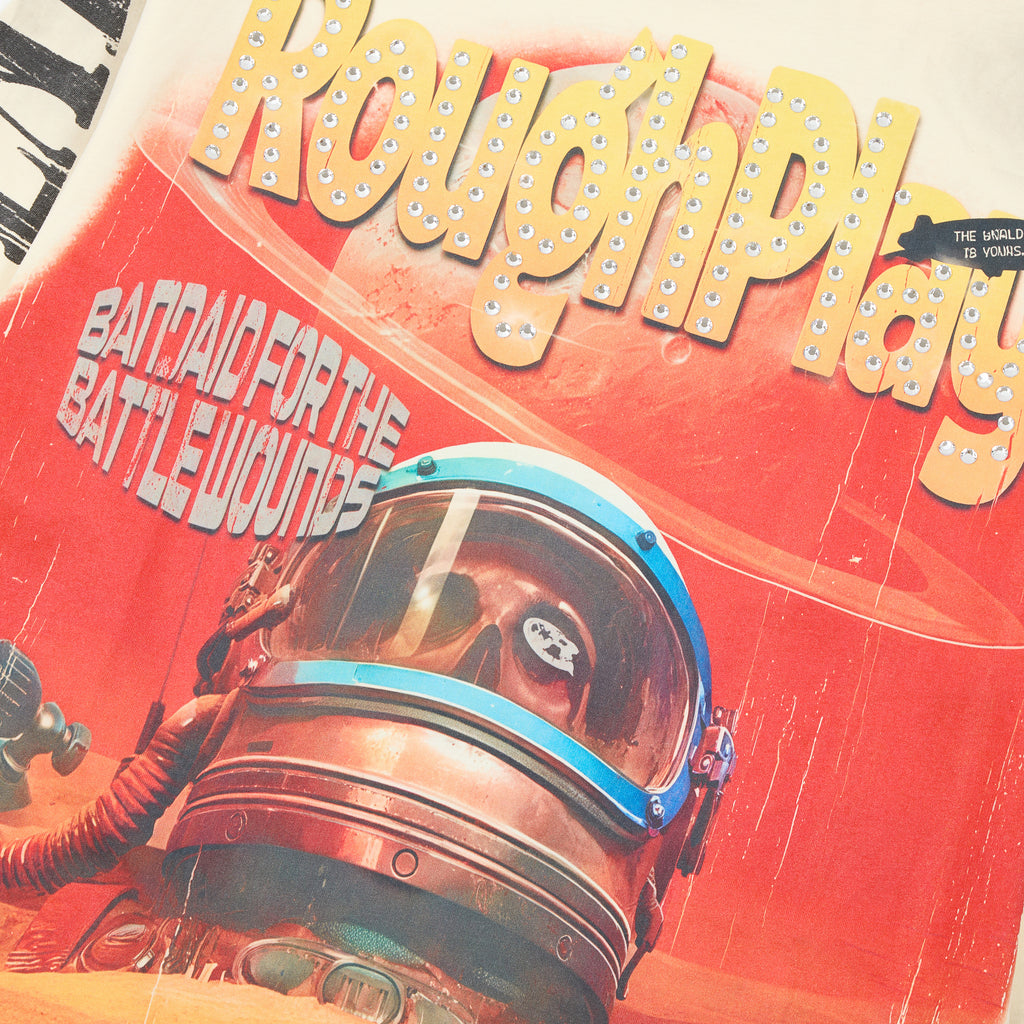 RoughPlay Astronaut Mars Vintage Distressed Long Sleeve Tee