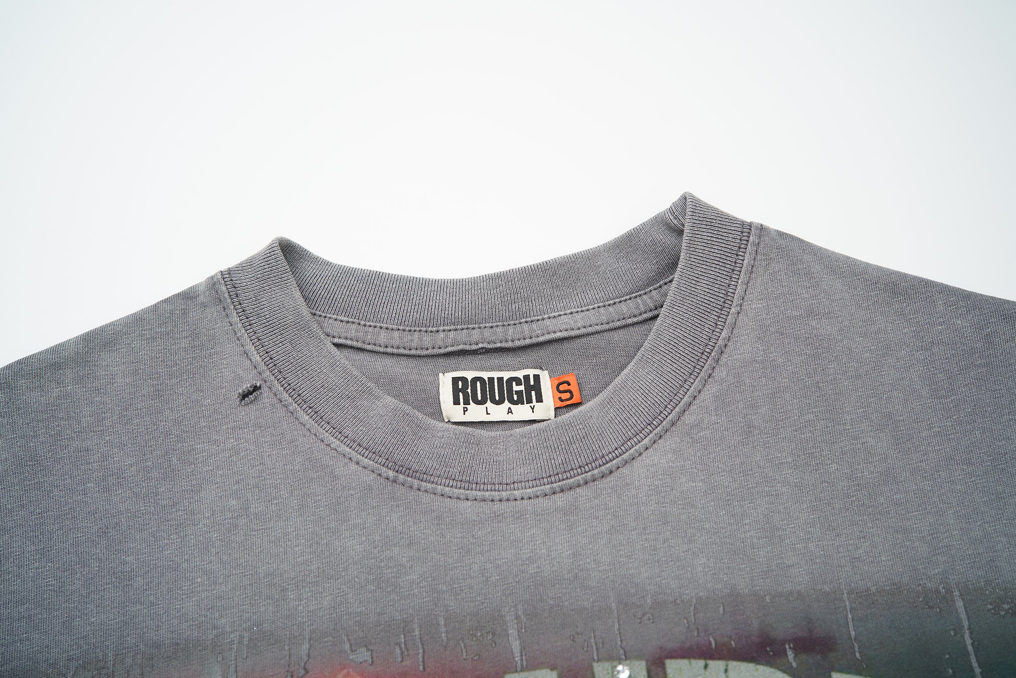 RoughPlay Rock Band Portrait Graphic Distressed Short‑Sleeve Tee Vintage Streetwear T‑Shirt