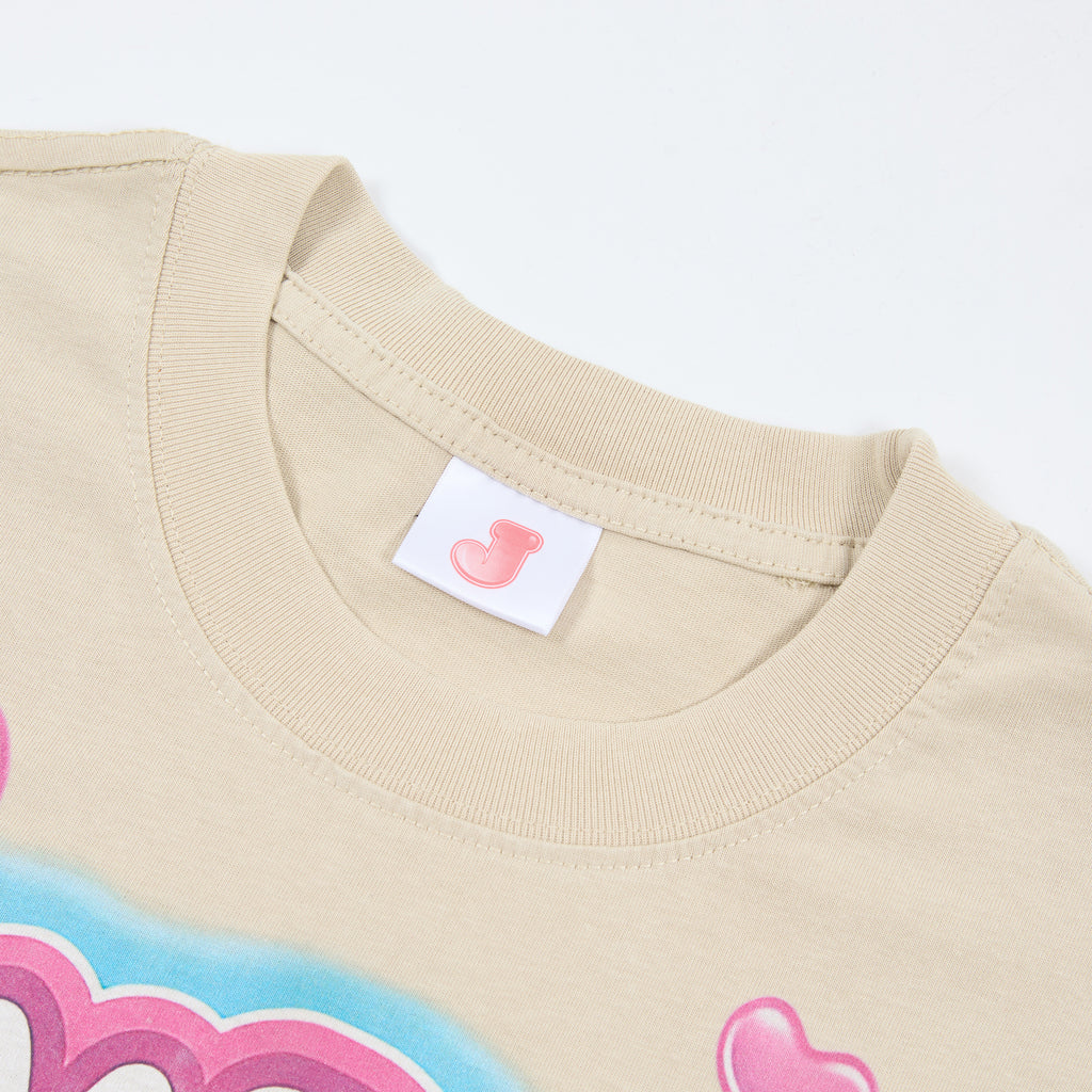 DUAA JELLYBEAN Harlequin Girl Heart Graphic Short Sleeve Tee