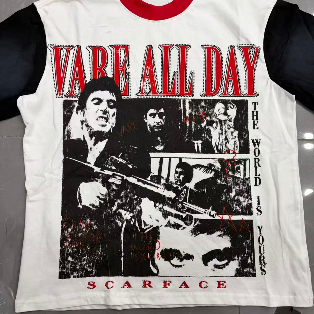 Vareallday Scarface Movie Collage Ringer T‑Shirt