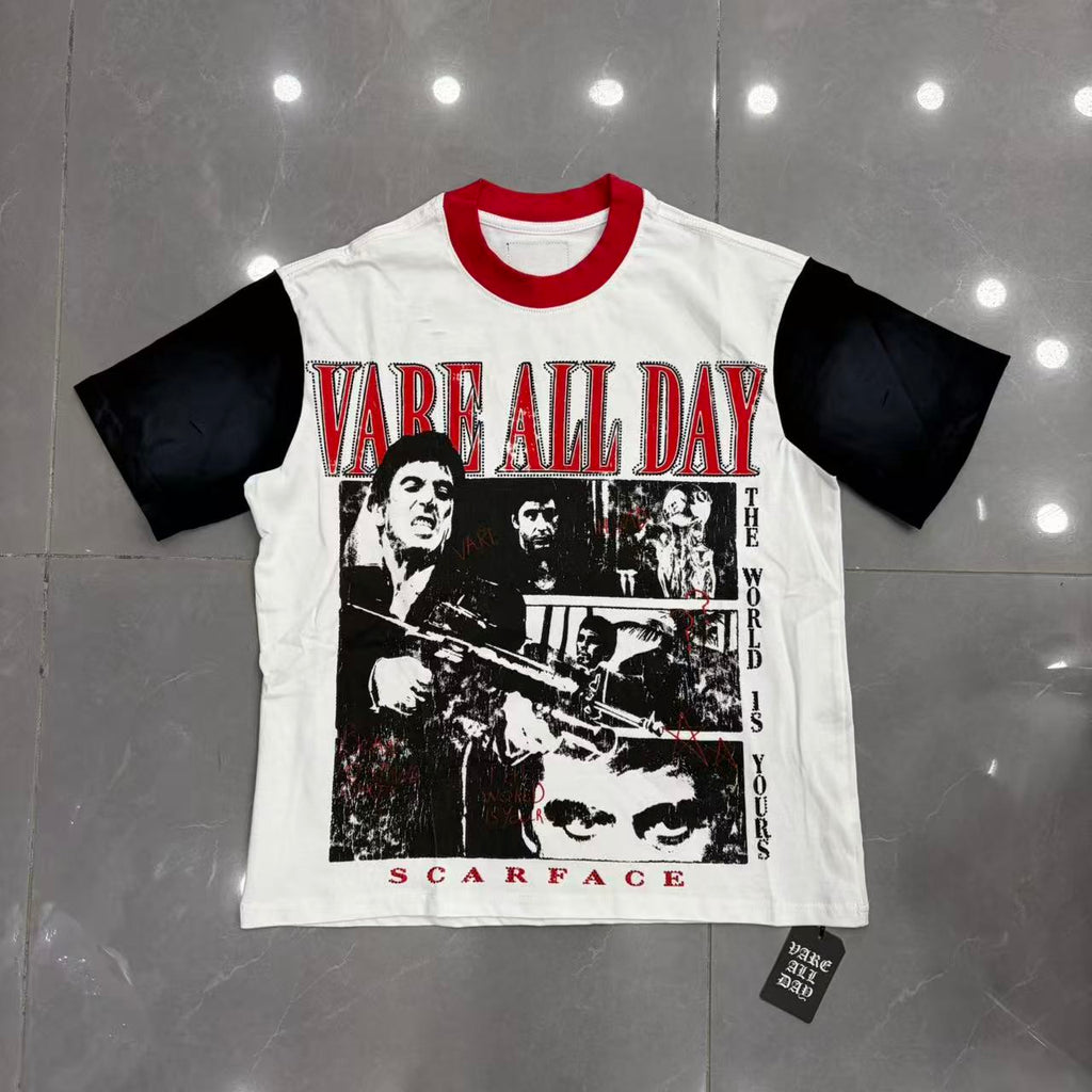 Vareallday Scarface Movie Collage Ringer T‑Shirt