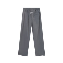 RoughPlay Dark‑Grey Double‑Side White Stripe Straight Leg Sweatpants