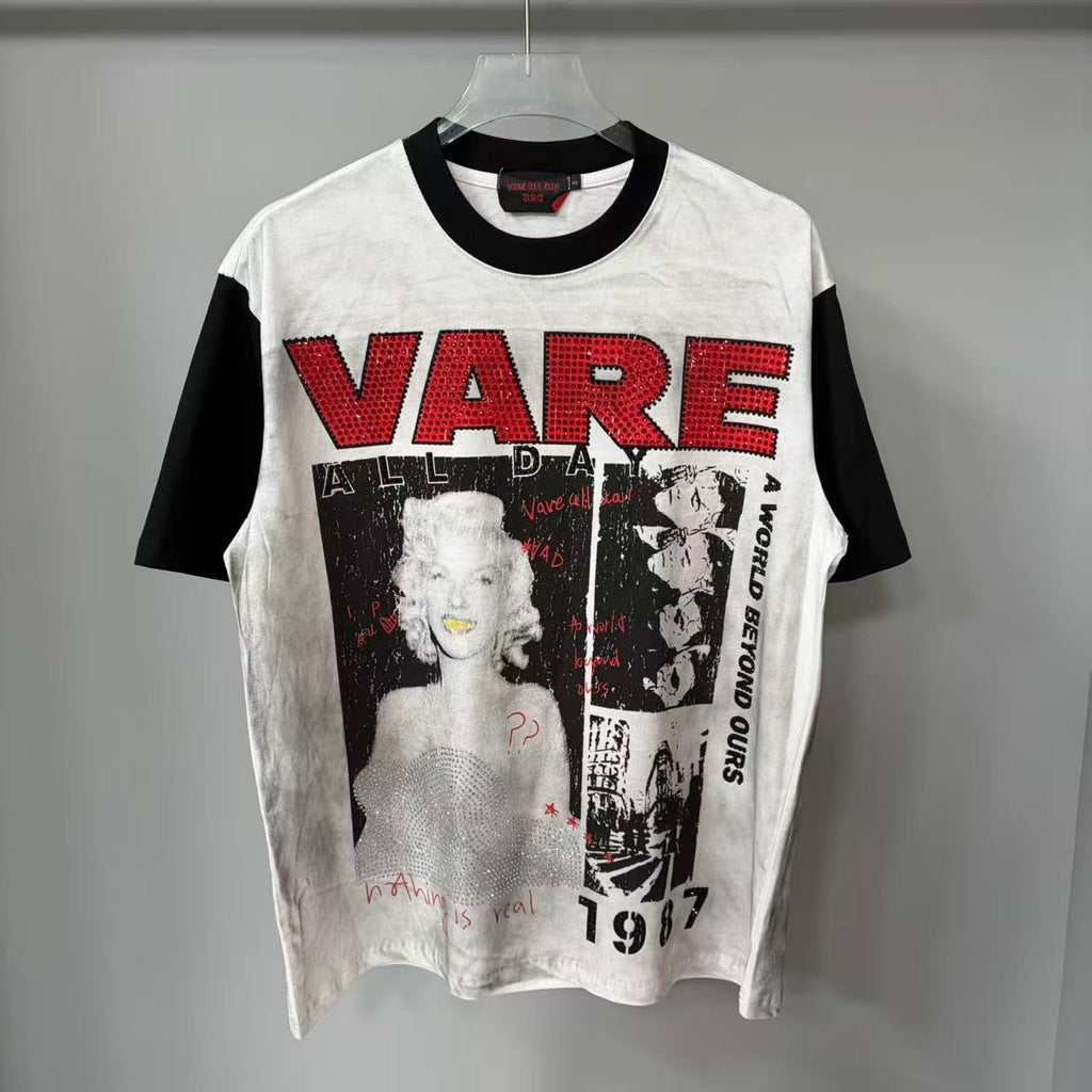 Vareallday Marilyn Monroe 1997 Vintage Ringer T‑Shirt