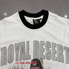Royal Desert Collage Eye Graphic Contrast Sleeve T‑Shirt