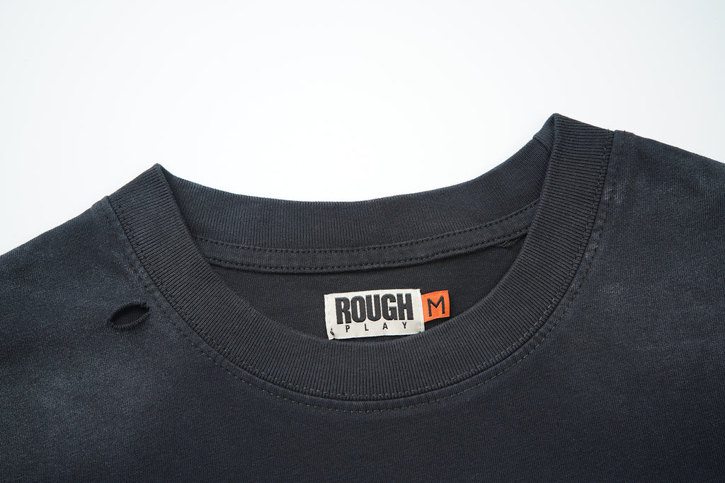 RoughPlay Gorilla City Racing Car Graphic Distressed Short‑Sleeve Tee Vintage Streetwear T‑Shirt