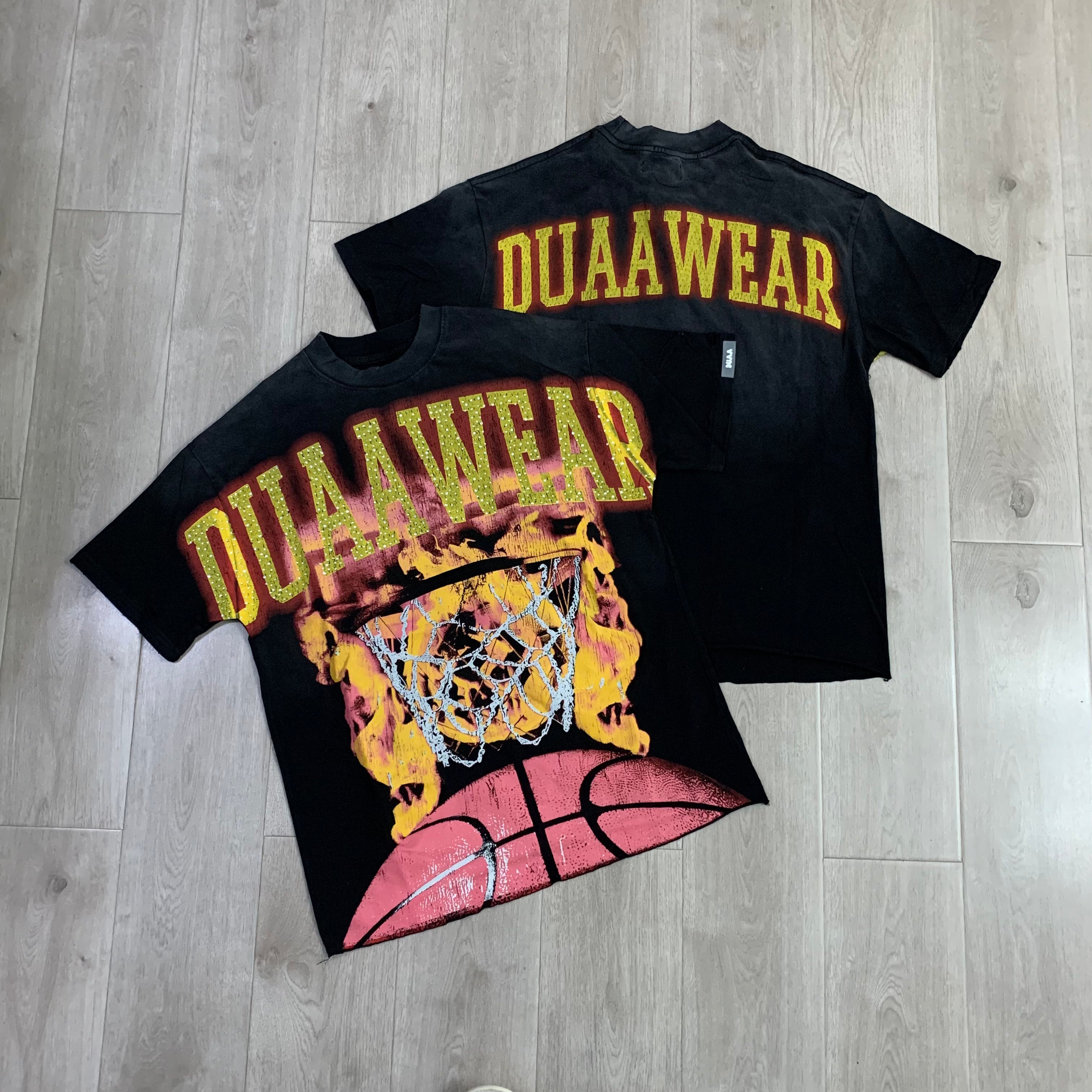 DUAA Wear Vintage Basketball Hoop Distressed Graphic T‑Shirt