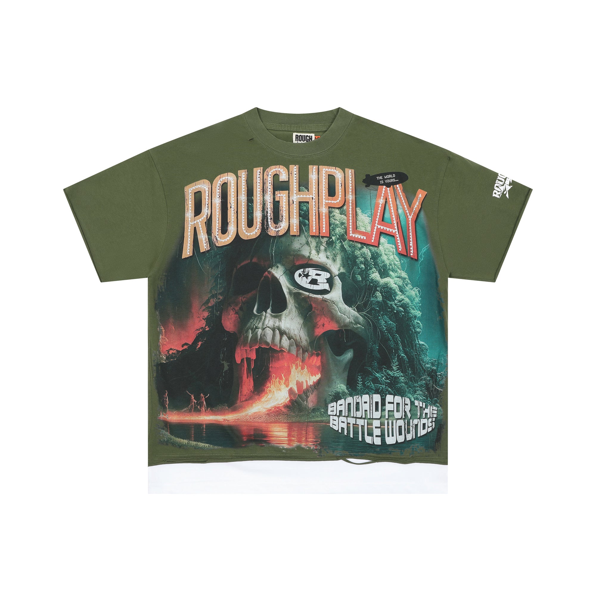 RoughPlay Skull Graphic Distressed Tee