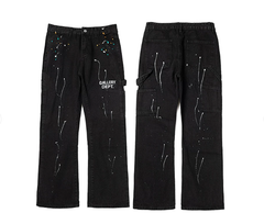 Gallery Dept. Black Splatter Cargo Denim