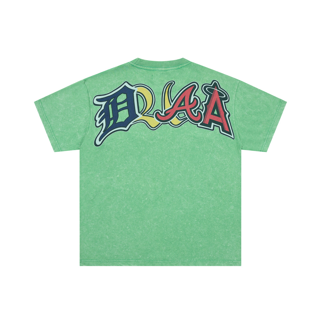 DUAA Baseball Tropical Scenery Graphic Short Sleeve Tee
