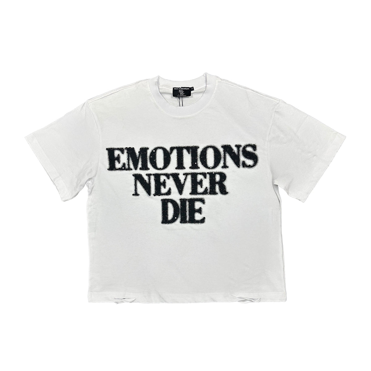 White ‘End’ Rhinestone Tee